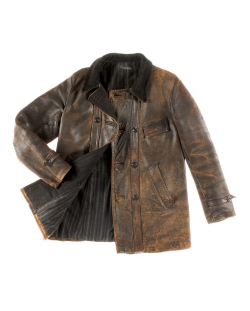 vintage Long leather jacket 40s